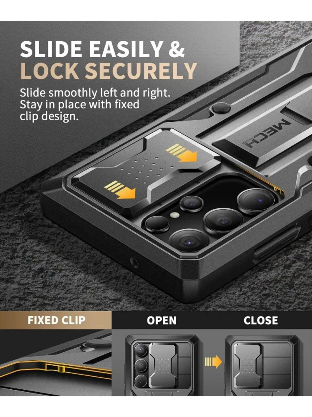 Military Grade Shockproof Phone Case for Samsung Galaxy S23 Ultra - Kickstand